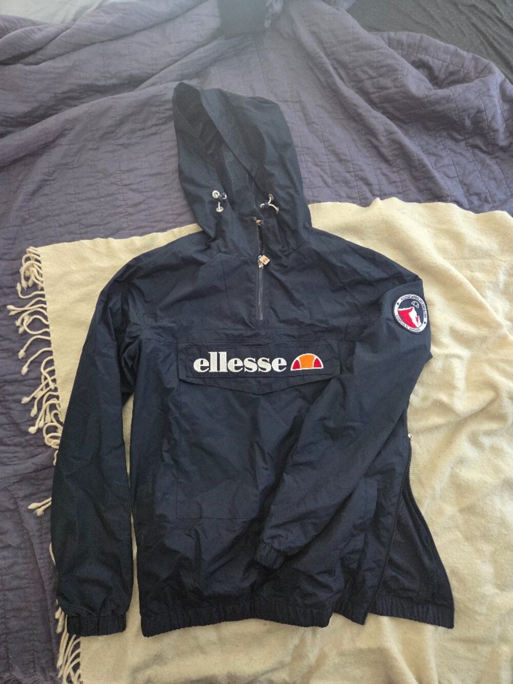 Ellesse Navy Blue Windbreaker Hoodie